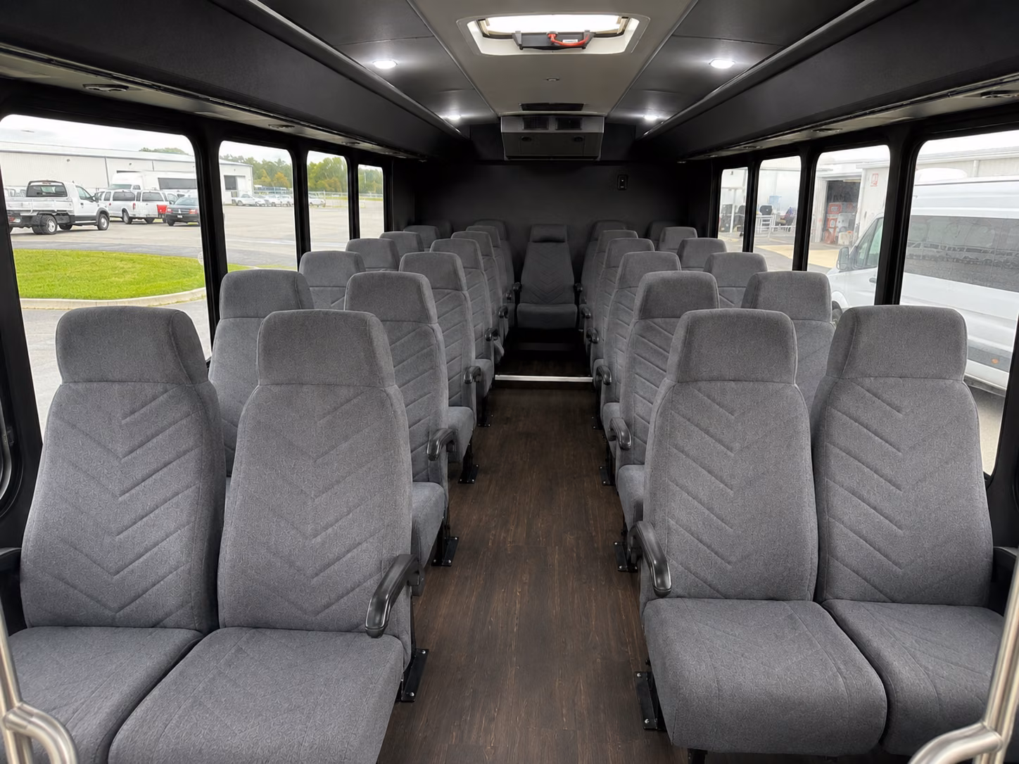 queens 15 passenger minibus inside