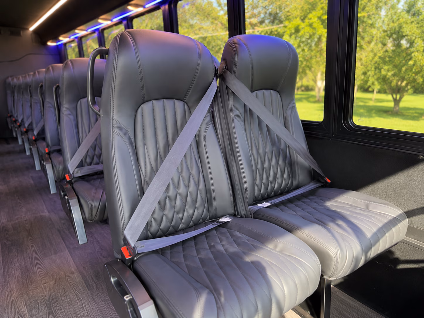 queens 15 passenger minibus interior