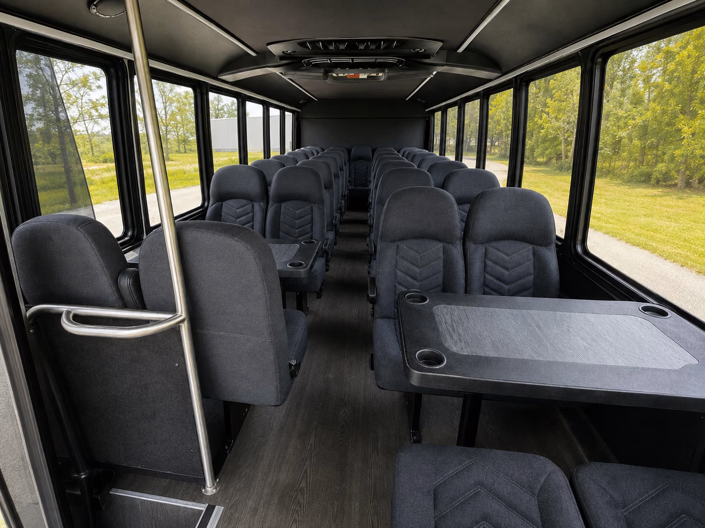 queens 20 passenger minibus interior