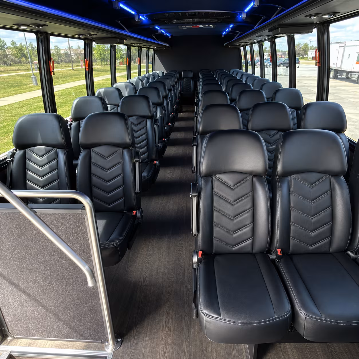 queens 25 passenger minibus interior