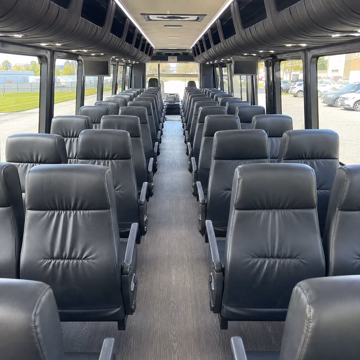 queens 28 passenger minibus interior
