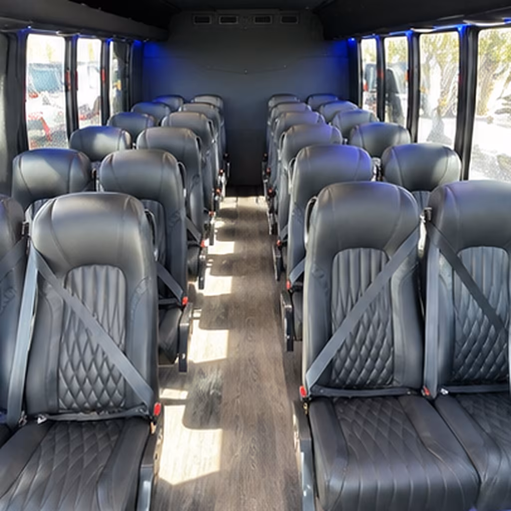 queens 30 passenger minibus interior