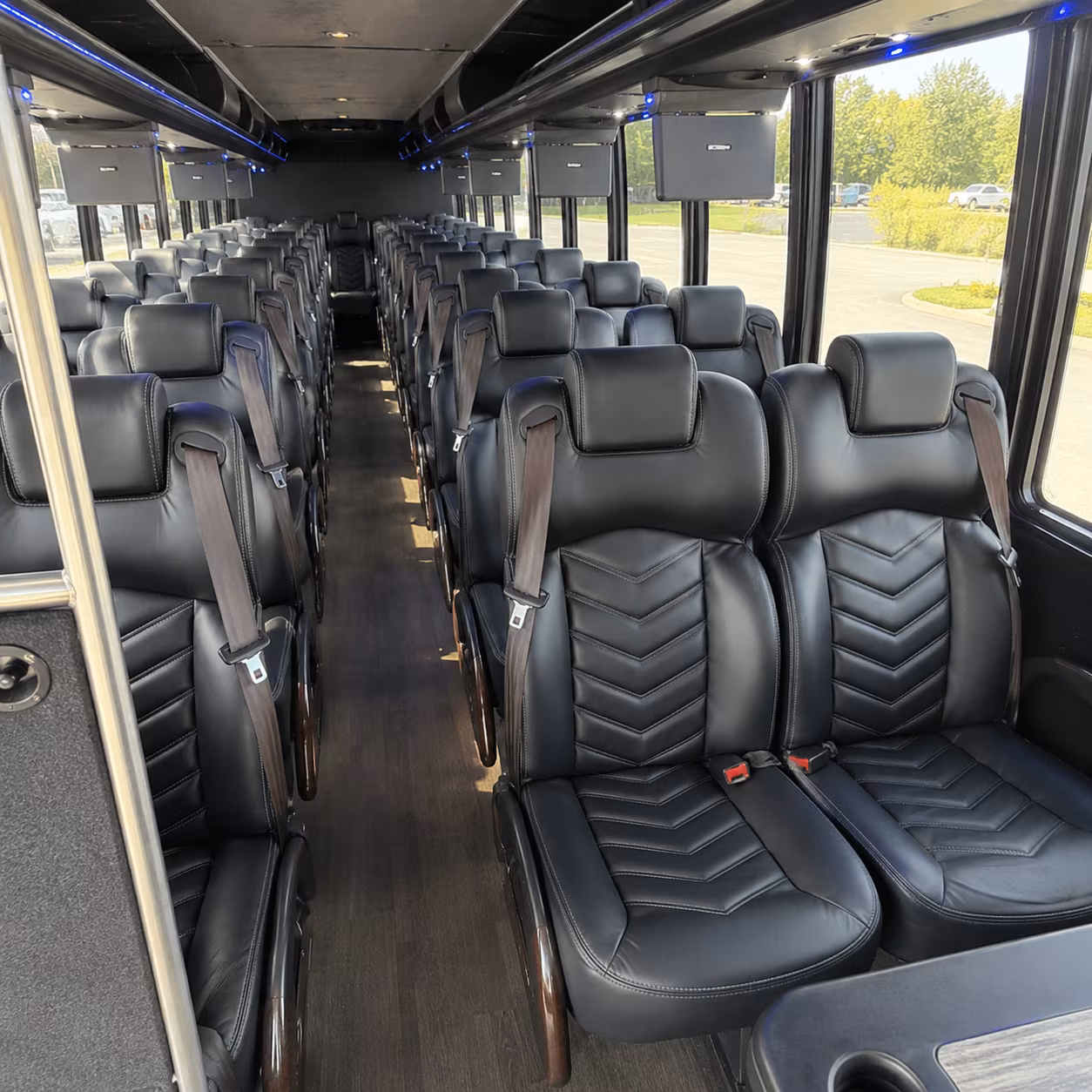 queens 35 passenger minibus inside