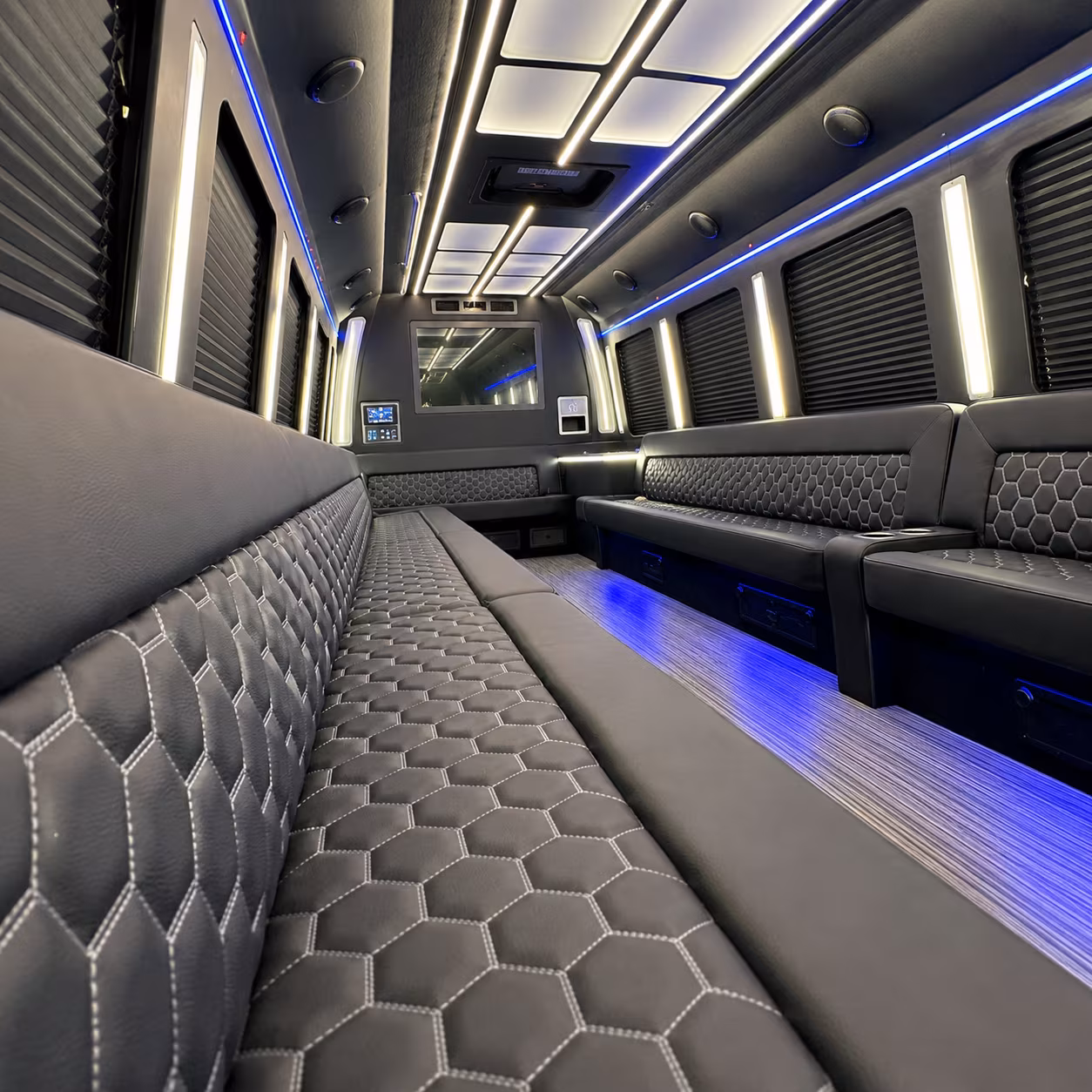 queens party bus inside